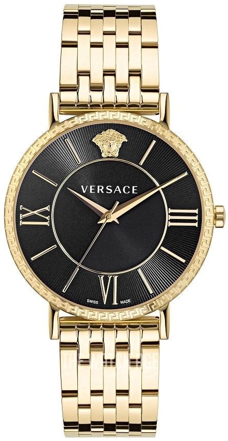 versace unisex v-eternal 42mm quartz watch|Versace V.